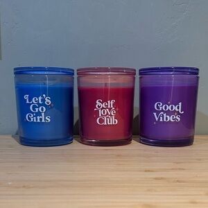 Jill & Ally Luxury Scented Candle Trio Made With Natural Soy Wax Blend NWTS